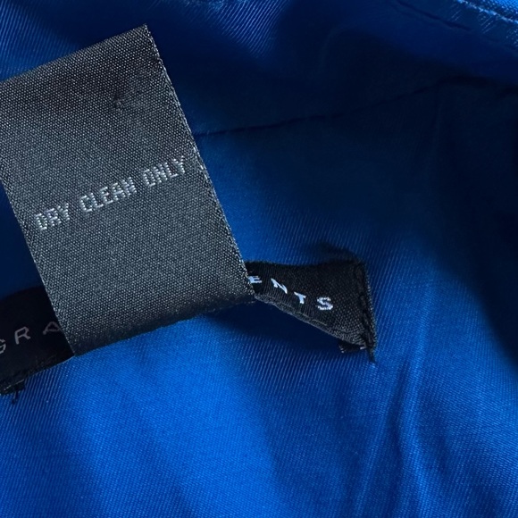 Grace Elements Blue Belted Short Trench Pea Coat Rolled Tab Sleeves Size 16 - Picture 4 of 10